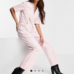 & Other Stories Corduroy Belted Jumpsuit in Pink NWT